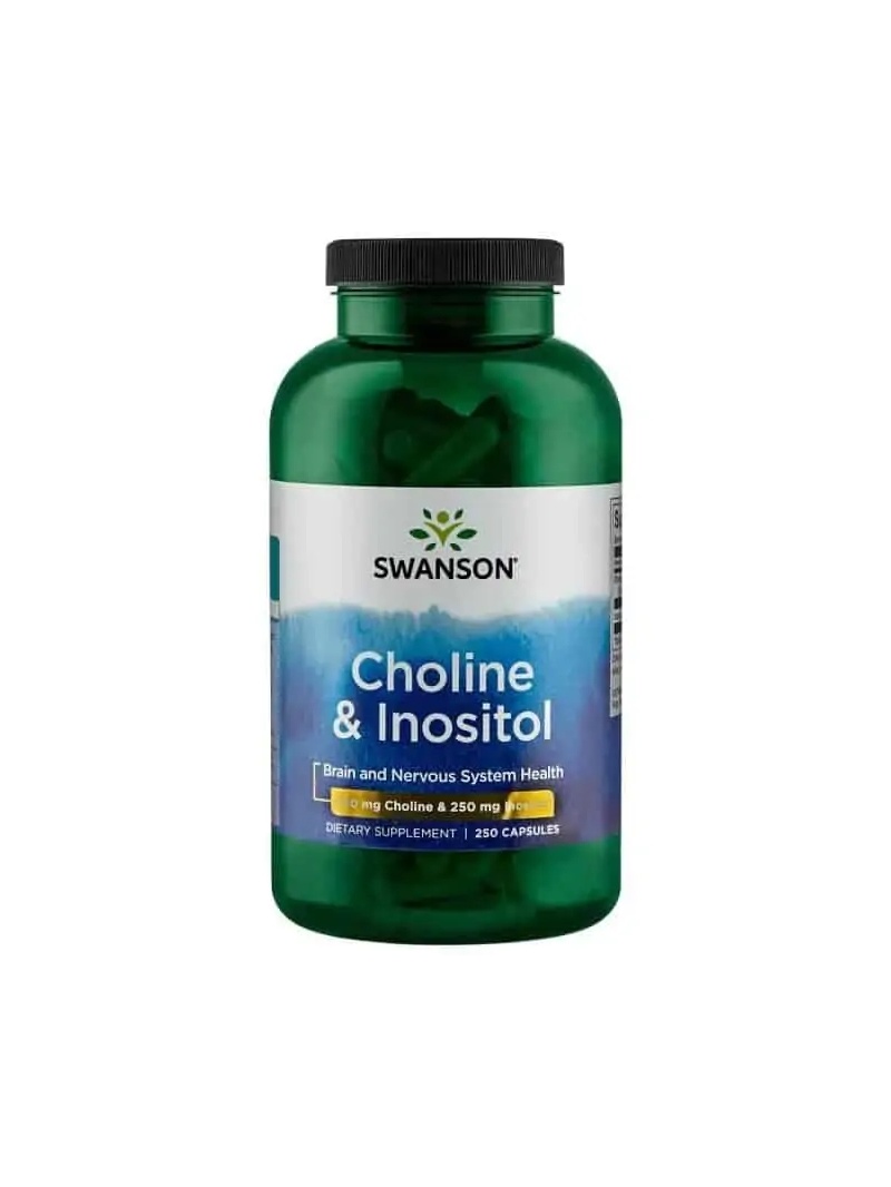 SWANSON Cholín a inozitol (cholín inozitol, podpora mozgu) 250 kapsúl