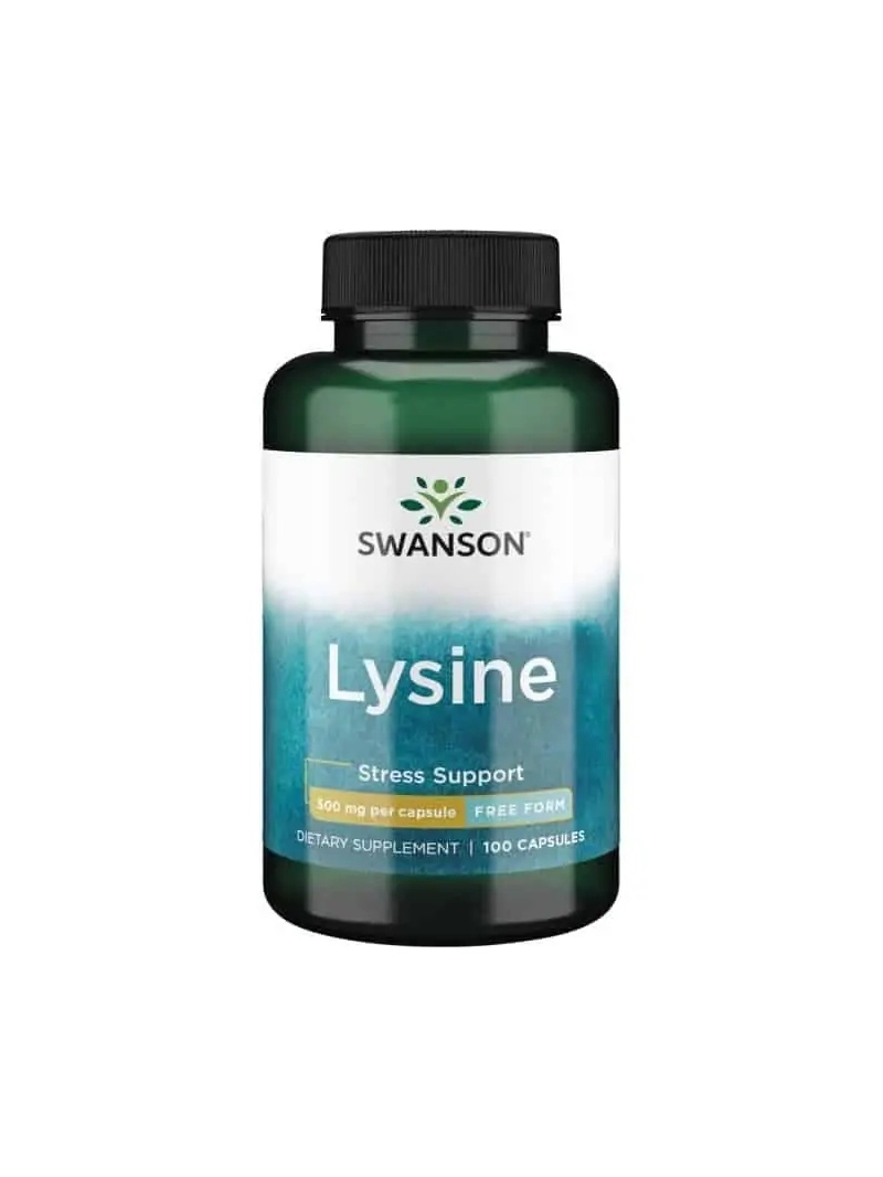 SWANSON L-Lysine 500 mg vo voľnej forme (ochrana proti prúdu) 100 kapsúl