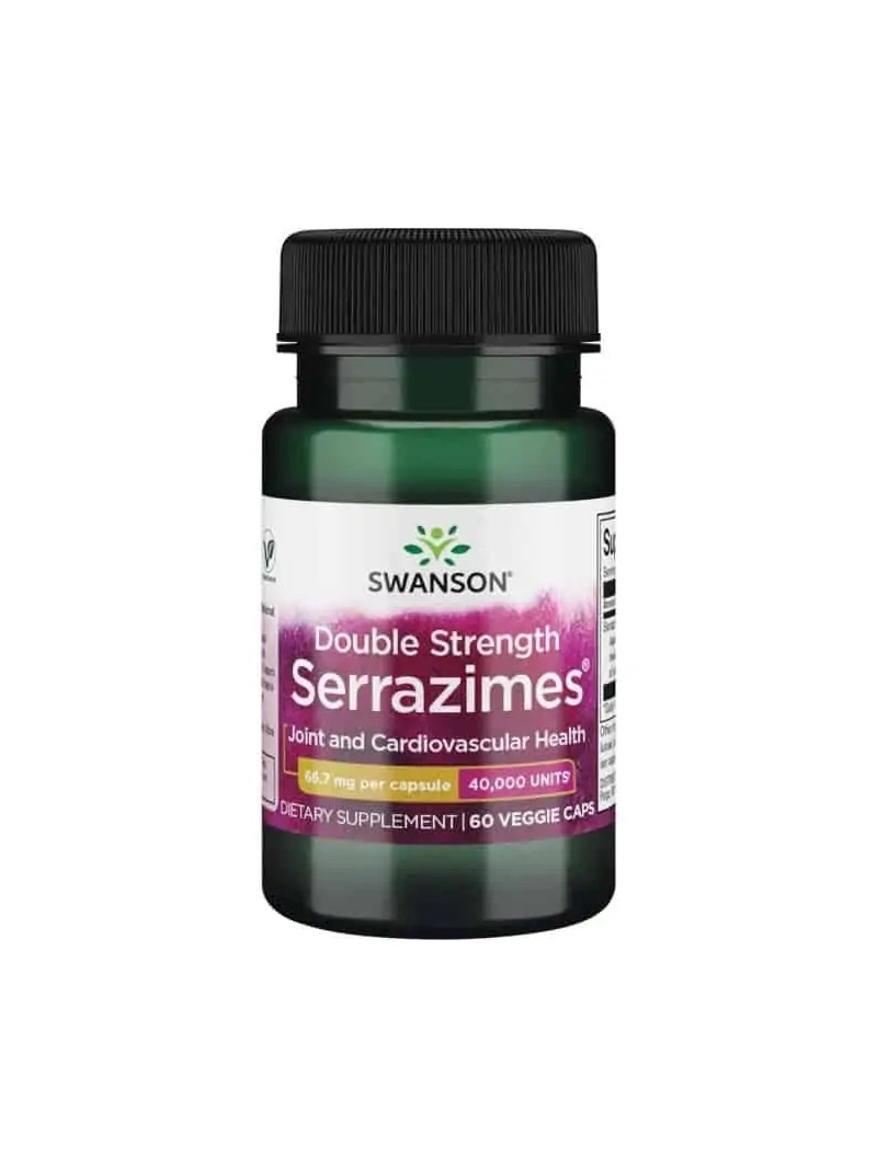 SWANSON Optimum Potency Serrazimes (Serrapeptidáza) 60 vegetariánskych kapsúl