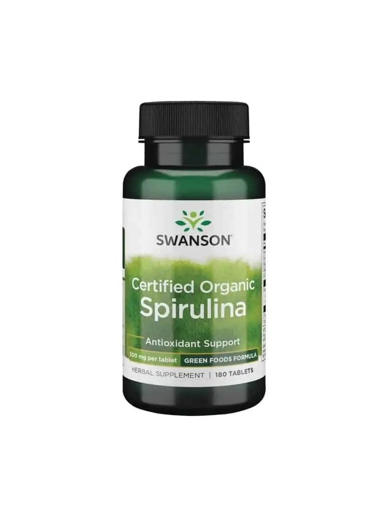 SWANSON Spirulina organická (Spirulina) 180 tabliet