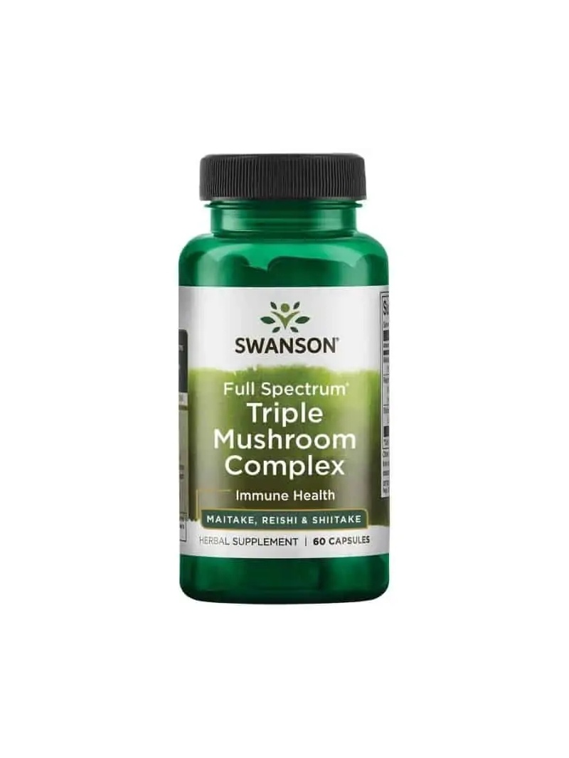 SWANSON Triple Mushroom Complex (Shiitake, Reishi Maitake) 60 kapsúl