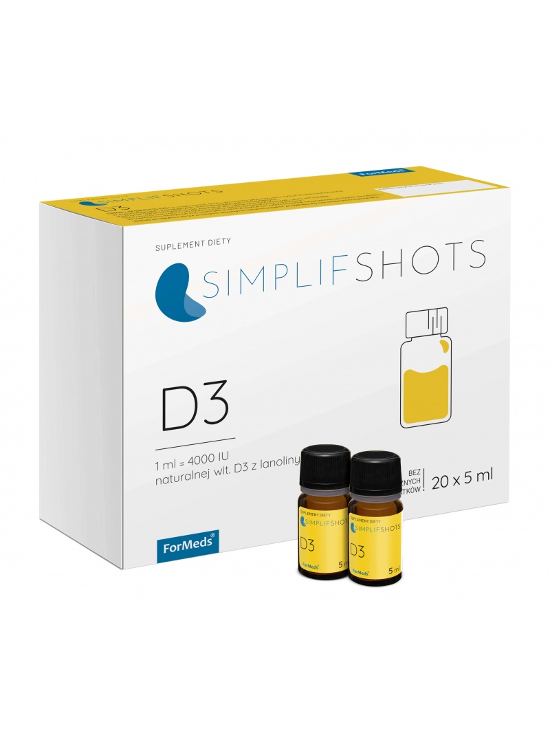 ForMeds SIMPLIFSHOTS D3 (vitamín D3 v injekciách) 20 x 5 ml