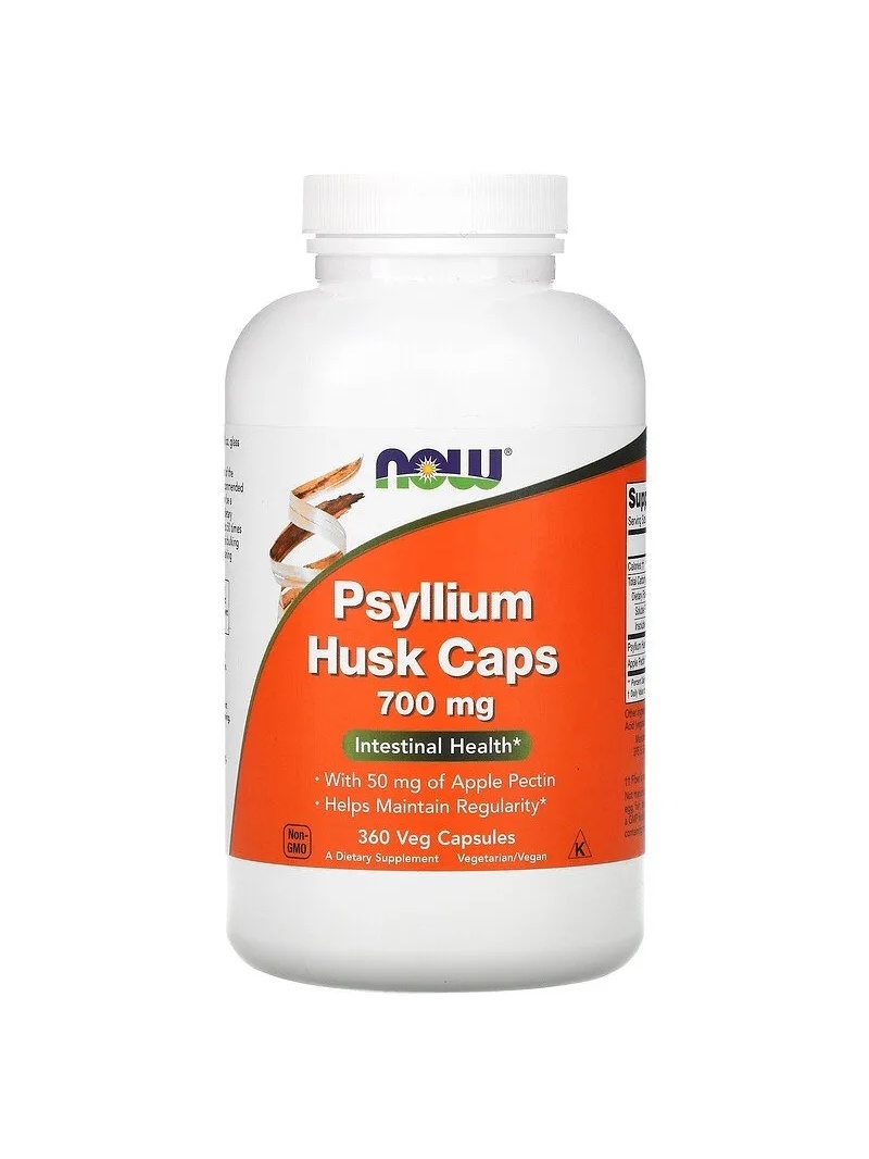 NOW FOODS Psyllium Husk 700 mg (diétna vláknina) 360 vegetariánskych kapsúl