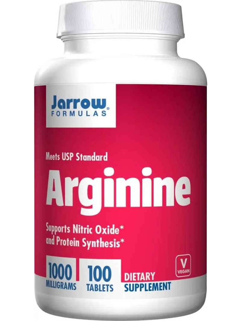 JARROW FORMULAS Arginín (arginín) 1000 mg - 100 vegánskych tabliet