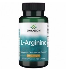 SWANSON L-arginín (L-arginín) 500 mg – 100 kapsúl