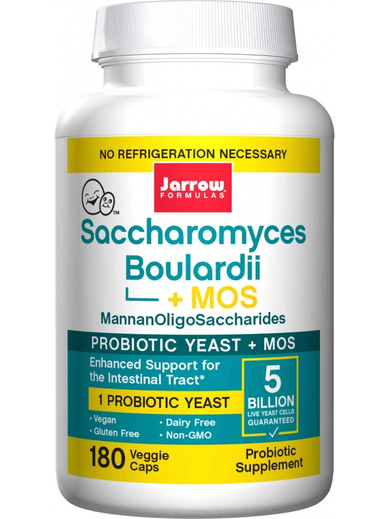 JARROW FORMULAS Saccharomyces Boulardii + MOS (probiotikum) - 180 vegetariánskych kapsúl