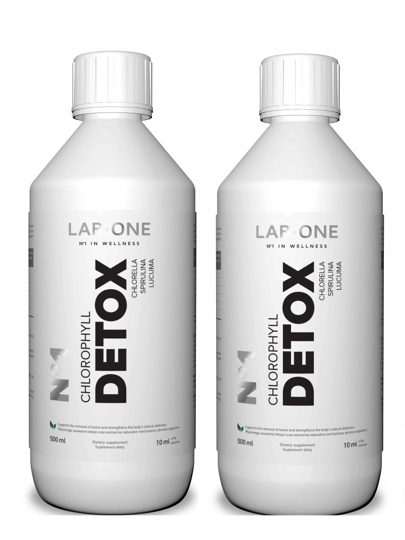 LAB ONE N°1 Chlorophyl DETOX (detoxikácia a okysličenie organizmu) 2 x 500 ml