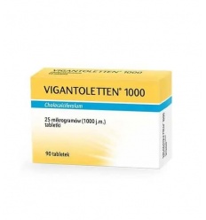 VIGANTOLETTEN 1000 (OTC vitamín D) 1000 IU 90 tabliet