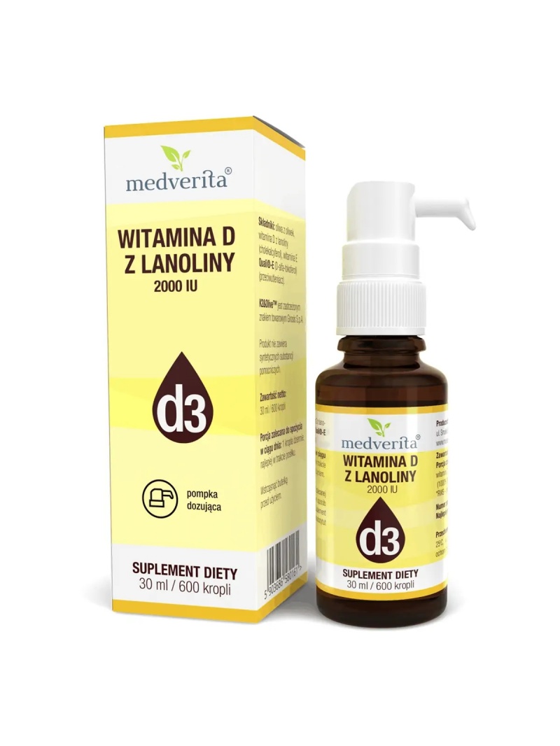 MEDVERITA Vitamín D3 2000 IU z lanolínu 30 ml