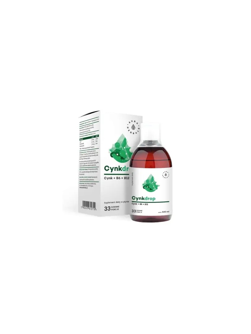 AURA HERBALS Zinok (zinok, vitamín B6 + B12) 500 ml