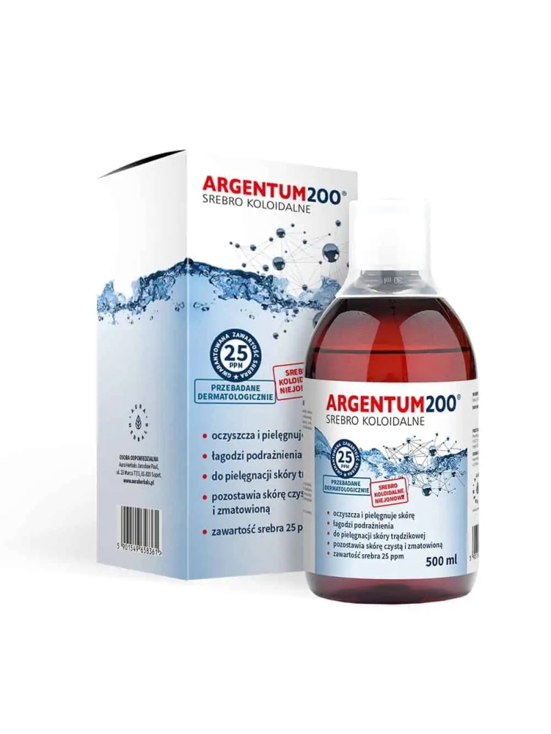 Argentum200 koloidné striebro 25ppm (strieborné tonikum) 500ml