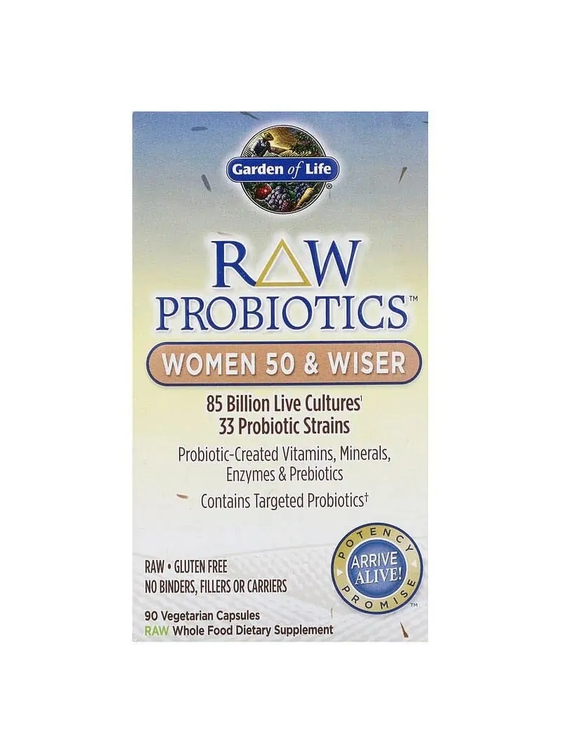 GARDEN OF LIFE RAW Probiotiká Women 50 & Wiser 90 vegetariánskych kapsúl