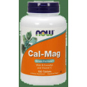 NOW FOODS Cal-Mag Stress Formula s B-komplexom a vit. C (vapenatý horčík) - 100 vegánskych tabliet