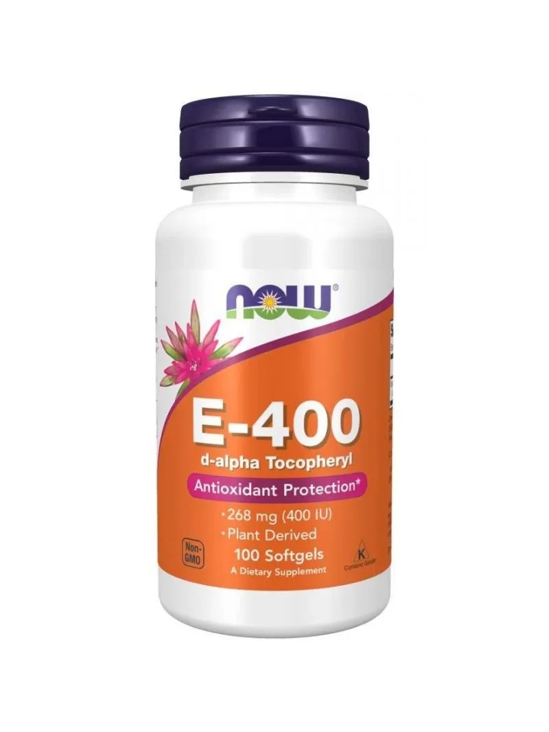 NOW FOODS Vitamín E (vitamín E-400 prírodný D-alfa tokoferyl) - 100 mg kapsuly