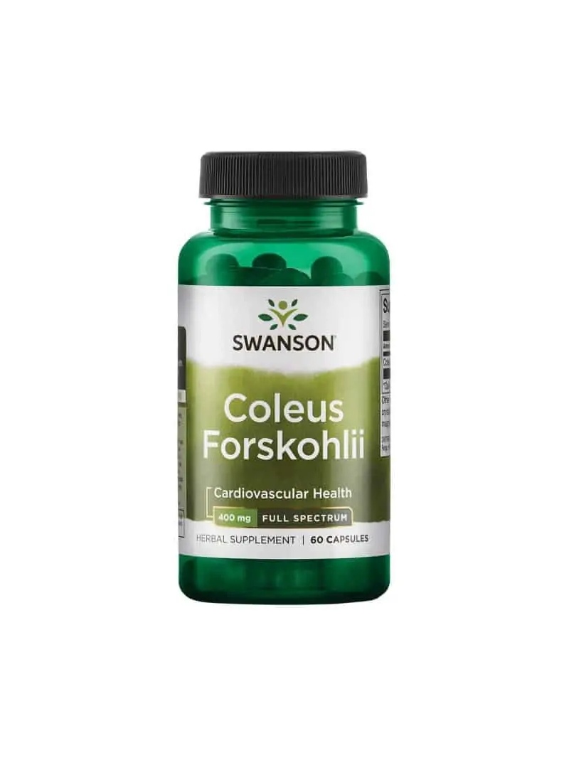 SWANSON Coleus Forskohlii (ajurvédska bylina Forskolin) 400 mg – 60 kapsúl