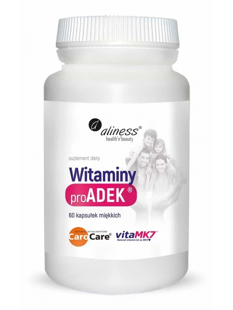 Vitamíny ALINESS ProADEK (vitamíny A, D, E, K) - 60 mäkkých kapsúl