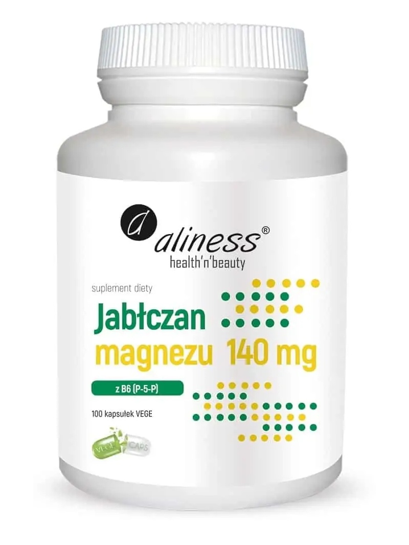 ALINESS Magnézium malát s P-5-P (magnézium malát + vitamín B6) 140 mg 100 vegetariánskych kapsúl