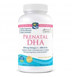 Nordic Naturals Prenatálna DHA 830 mg (Omega-3 s vitamínom D3 400 IU pre tehotné ženy) 180 kapsúl