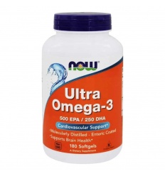 NOW FOODS Ultra Omega-3 500 EPA 250 DHA (OMEGA-3, EPA, DHA) 180 toboliek