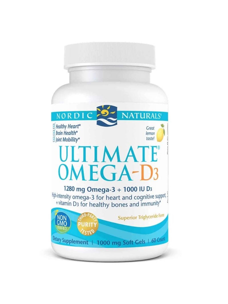 NORDIC NATURALS Ultimate Omega-D3 1280 mg (Omega-3, EPA, DHA s vitamínom D3) 120 balení