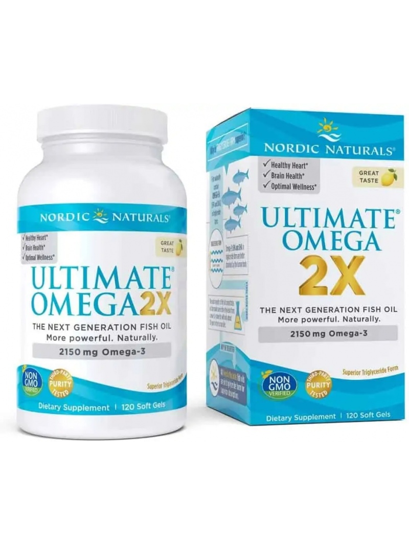 Nordic Naturals Ultimate Omega 2X Sport 2150 mg (Omega 3 NSF Certified for Sport) 120 sáčkov s citrónom