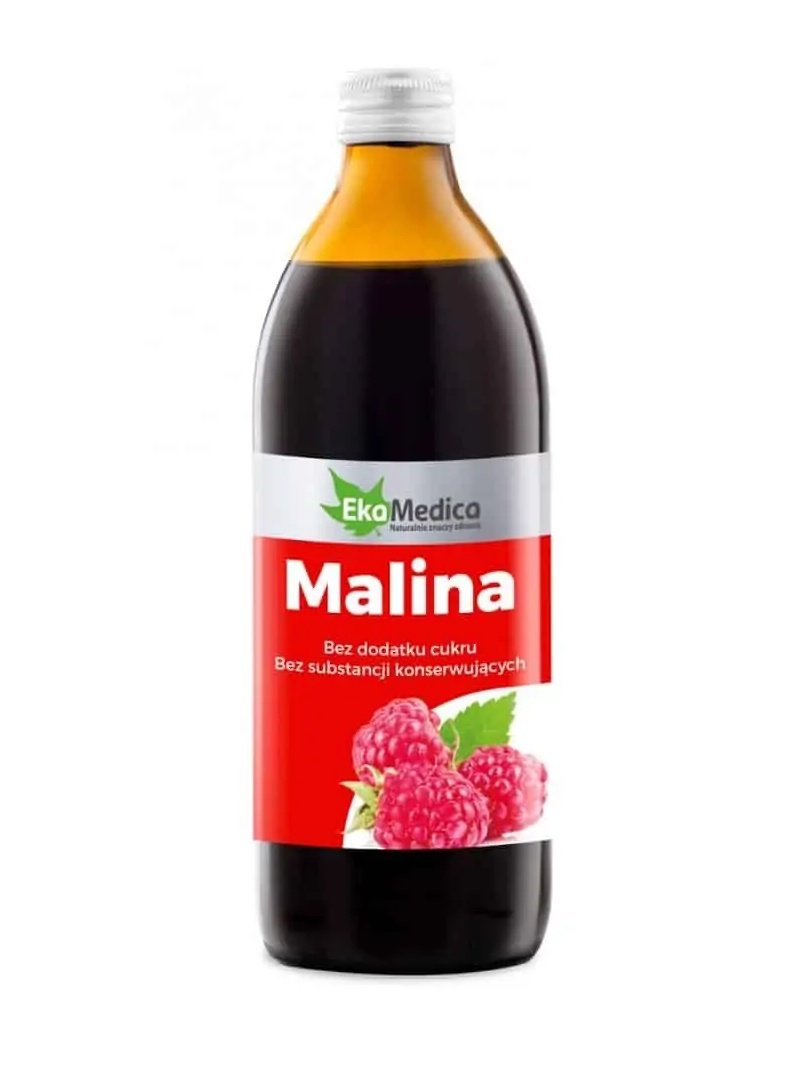 EKAMEDICA Malinová 100% malinová šťava s vitamínom C (trávenie, bolesť žalúdka) 500 ml