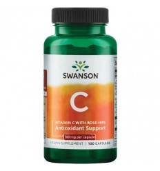 SWANSON Vitamín C s extraktom zo sipok 500 mg 100 kapsúl