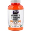 NOW SPORTS Arginín a citrulín v prášku (arginín a citrulín) 340 g