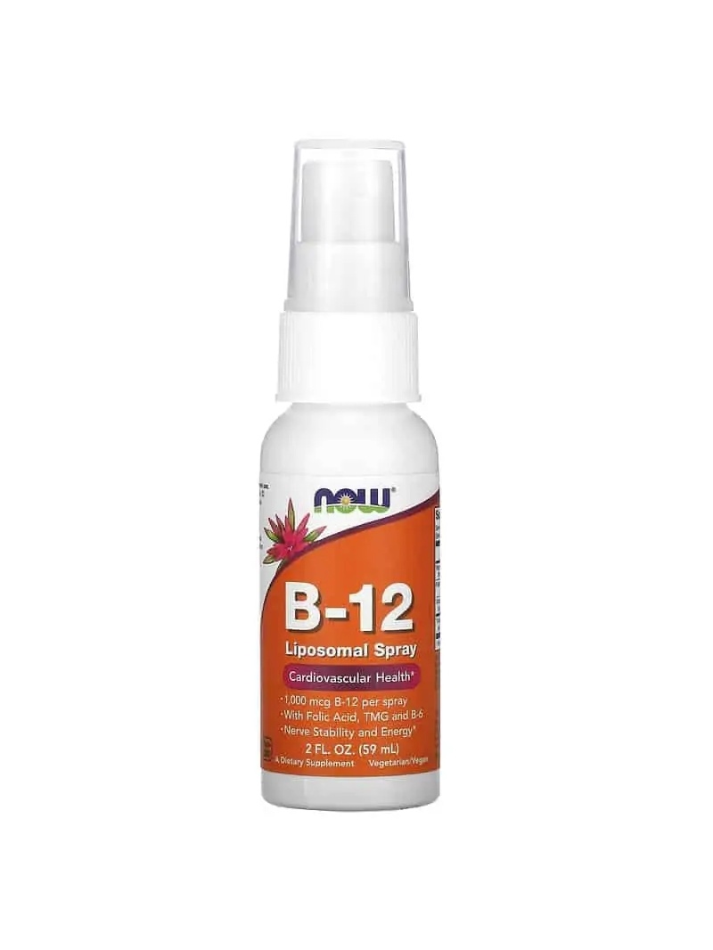 NOW FOODS B-12 Lipozomálny sprej 1000 mcg (Lipozómový vitamín B12) 59 ml