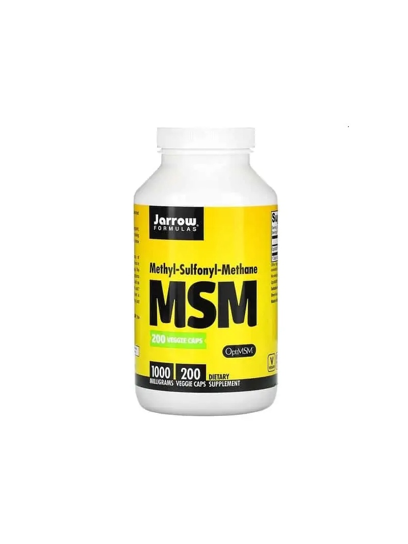 JARROW FORMULAS MSM 1000 mg (metylsulfonylmetánová sira) 200 vegetariánskych kapsúl