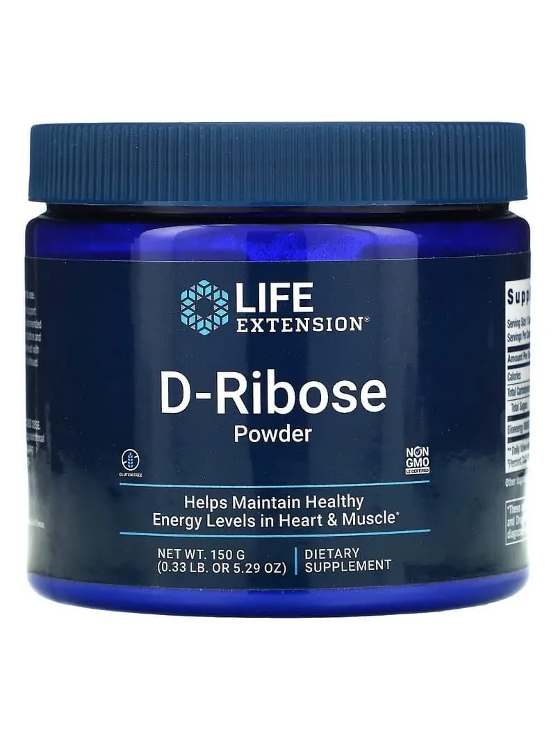 LIFE EXTENSION D-Ribose Powder (D-Ribose, Cell Energy) 150g