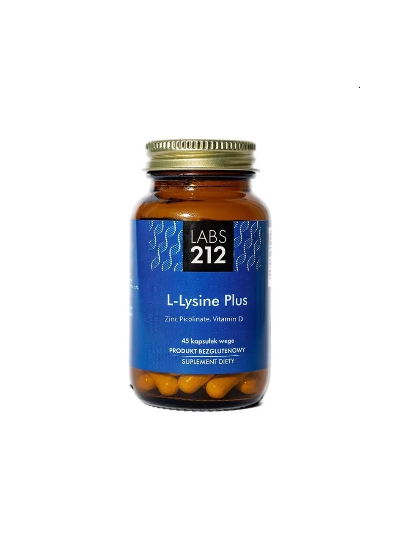 LABS212 L-Lysine PLUS (Lyzín Zinok + vitamín D) 45 vegetariánskych kapsúl