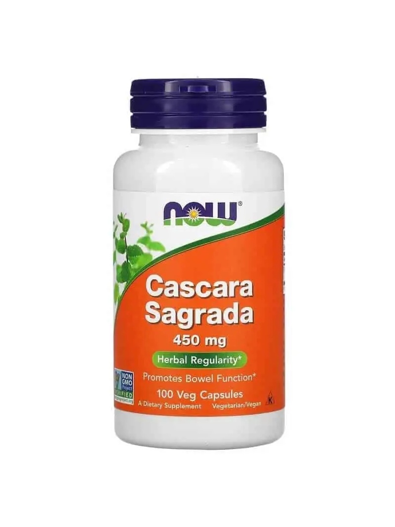 NOW FOODS Cascara Sagrada 450 mg (americké kanabis) 100 vegetariánskych kapsúl