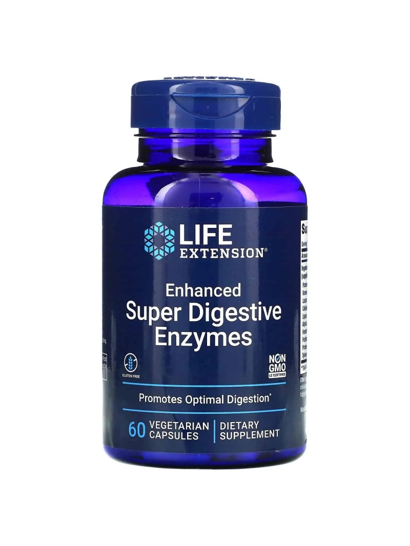 LIFE EXTENSION Enhanced Super Digestive Enzymes 60 vegetariánskych kapsúl