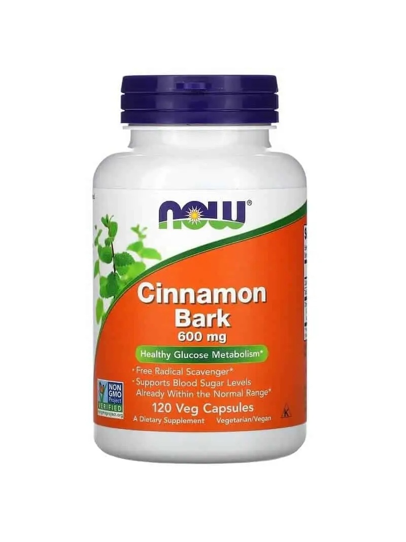 NOW FOODS Cinnamon Bark 600 mg (Cinnamon Bark) 120 vegetariánskych kapsúl