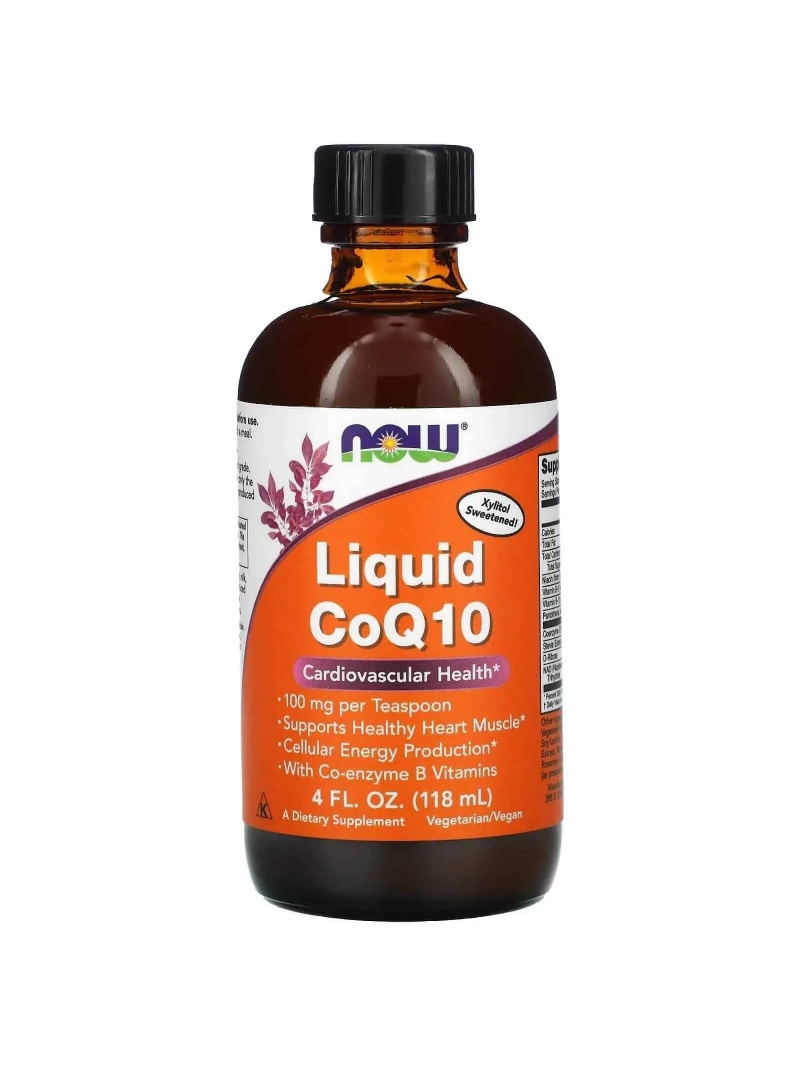 NOW FOODS CoQ10 Liquid (koenzým Q10 Liquid, kardiovaskulárne zdravie) 118 ml