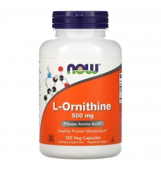 NOW FOODS L-ornitín 500 mg (L-ornitín) 120 vegetariánskych kapsúl