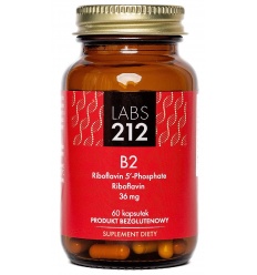 LABS212 B2 Riboflavín 5 -fosfát + Riboflavín 36 mg (vitamín B2) 60 kapsúl