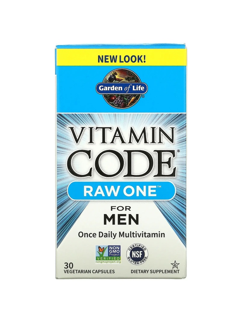 ZÁHRADA ŽIVOTA Vitamín Code RAW ONE pre MUŽOV 30 vegetariánskych kapsúl