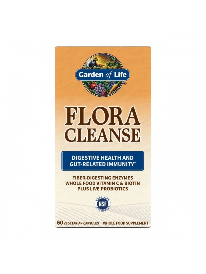 GARDEN OF LIFE Flora Cleanse (podpora bakteriálnej flóry) 60 kapsúl