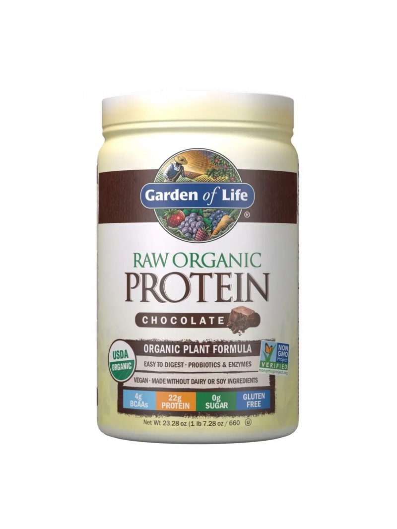 GARDEN OF FE RAW organický proteínový prášok (organická rastlinná receptúra) 660 g čokolády