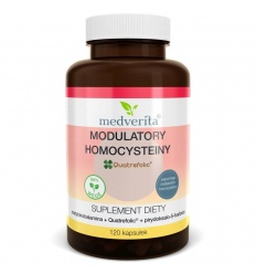 MEDVERITA Homocysteínové modulátory (vitamín B12 + Quatrefolic Folate + P-5-P) 120 vegánskych kapsúl