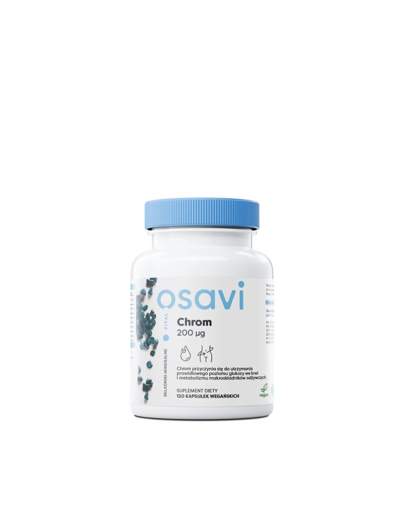 OSAVI Chromium 200 mcg (metabolizmus fytonutrientov) 120 vegánskych kapsúl