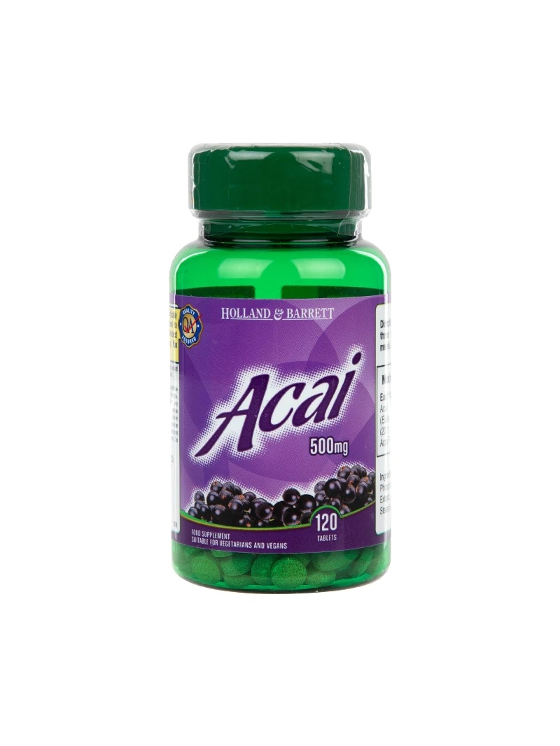 HOLLAND AND BARRETT Acai Berry 500 mg (Acai Berry) 120 vegánskych tabliet