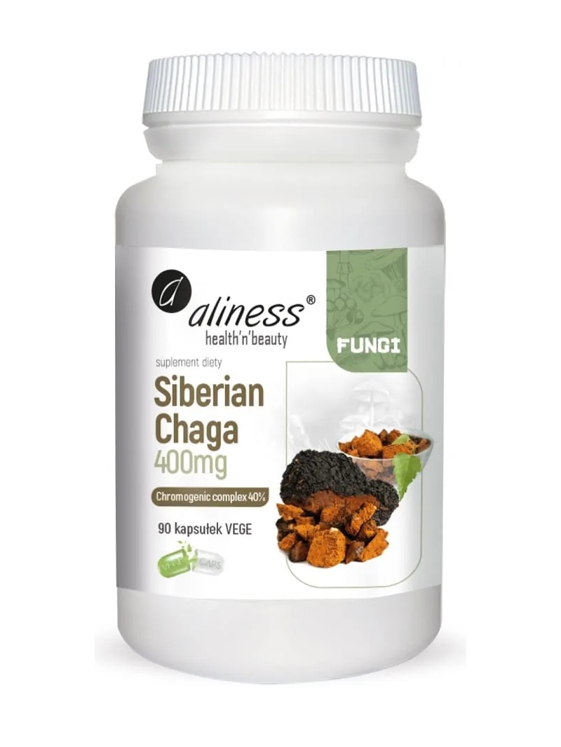 ALINESS Siberian Chaga 400 mg (strieborná Chaga) 90 vegánskych kapsúl