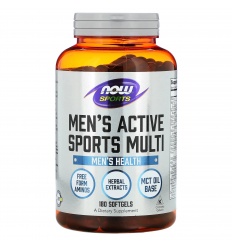 NOW SPORTS Pánske aktívne športové multi (multivitamíny pre mužov) 180 mäkkých gélov