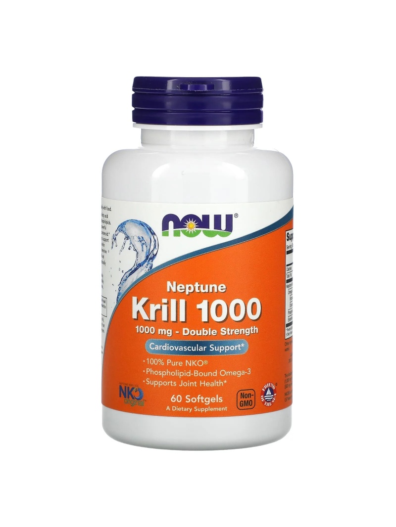 NOW FOODS Neptune Krill Double Strength 1000 mg (Krill Oil) 60 mäkkých gélov