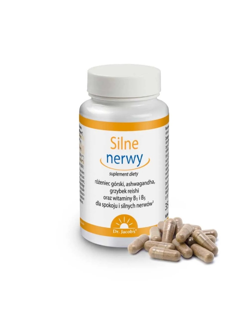 DR. JACOBS Silné nervy (Rhodiola rosea, Ashwagandha, Reishi) 100 kapsúl