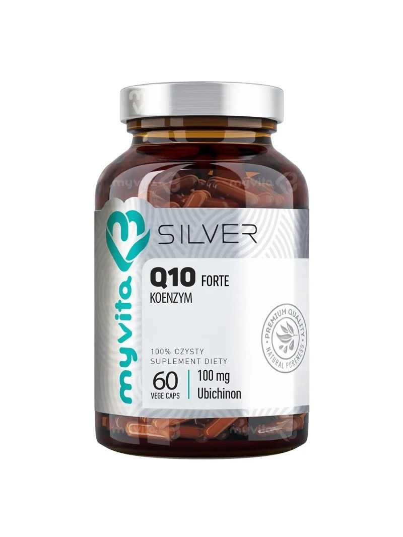 MYVITA Koenzým Q10 100 mg FORTE Silver (obehový systém) 60 vegánskych kapsúl