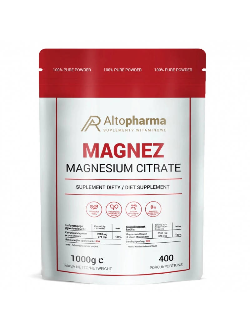 ALTO PHARMA Magnézium citrát (Vege Product) 1000g